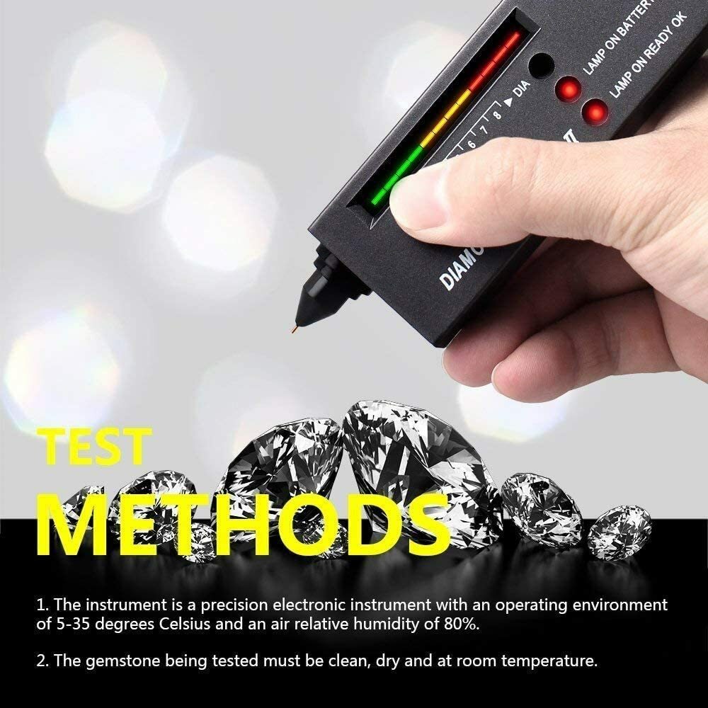 Portable Diamond Gem Tester Selector with Case Gemstone Platform Jeweler Tool