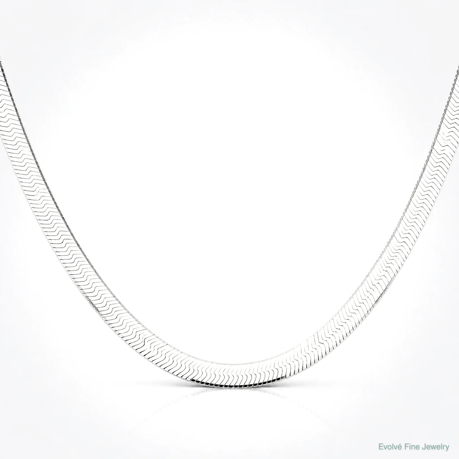 Sterling Silver 8mm Magic Herringbone Chain Necklace 18″-24″