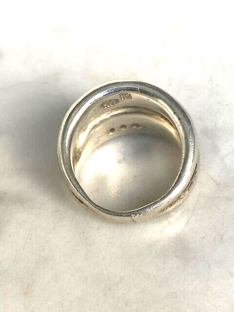 925 Sterling Split Front Band Ring Size 7.75