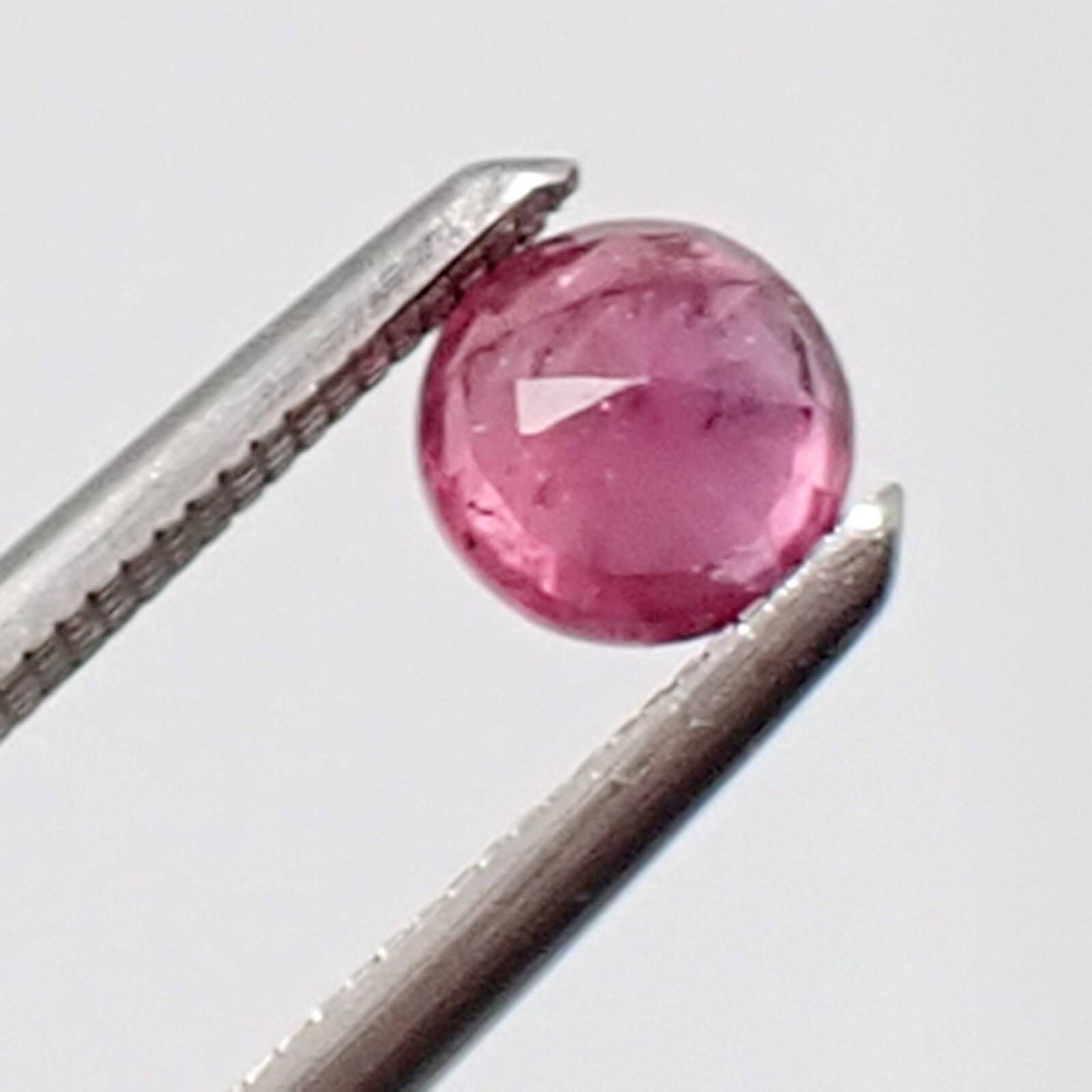 Natural 0.38 carat 4.0 mm Round Deep Red-Pinkish Color Ruby Loose Gemstone, L26