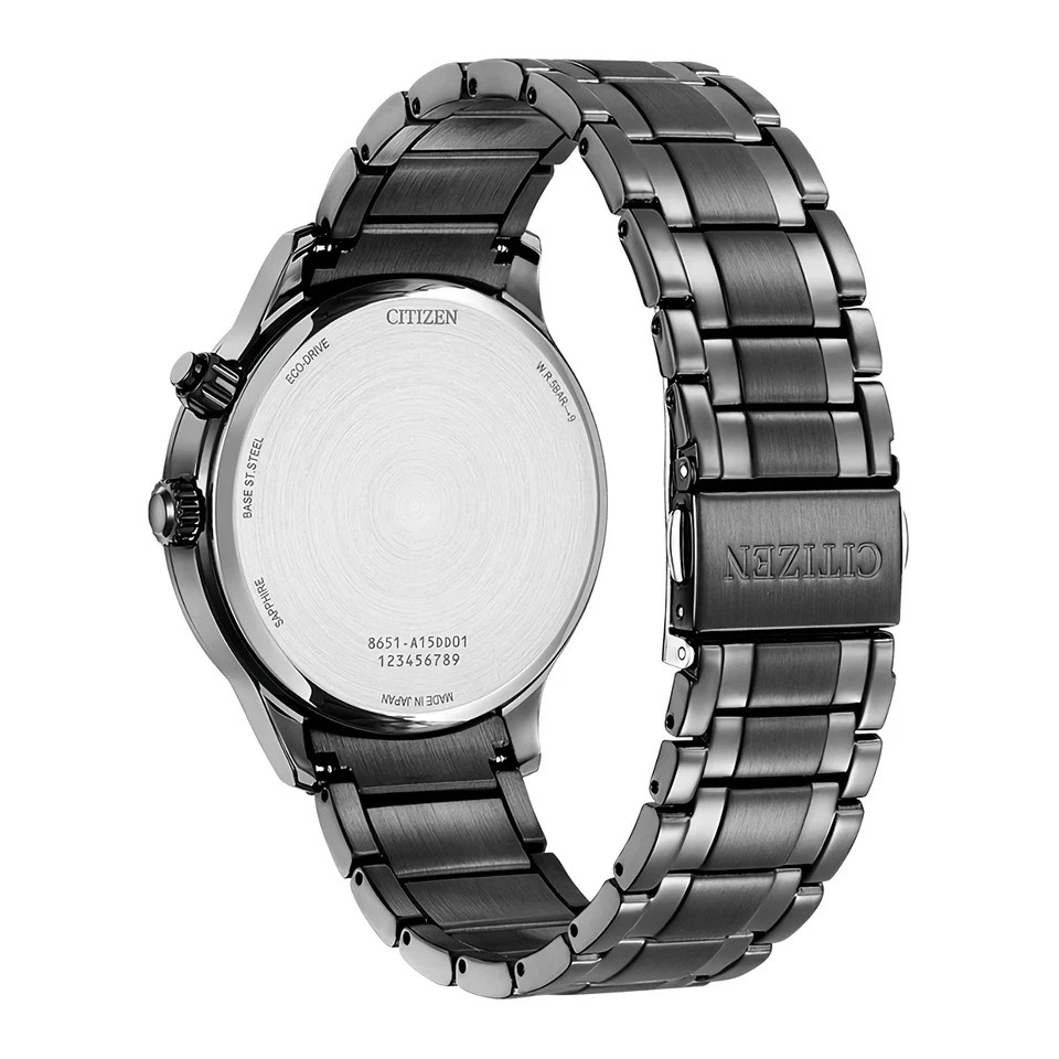 CITIZEN AP1055-87L Eco-Drive Day, Date and Month Display Moon Phase Men’s Watch