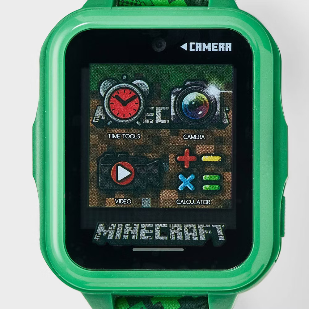 Boys’ Minecraft Light Up Interactive Watch – Green