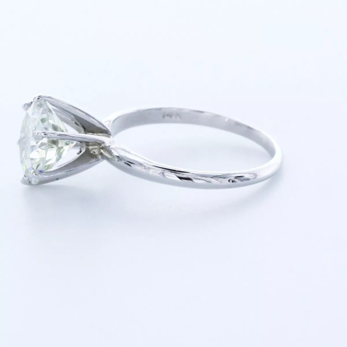 Solitaire Engagement Ring Classic 14K Gold 2.41 CT Round Lab-Grown Diamond H VS1