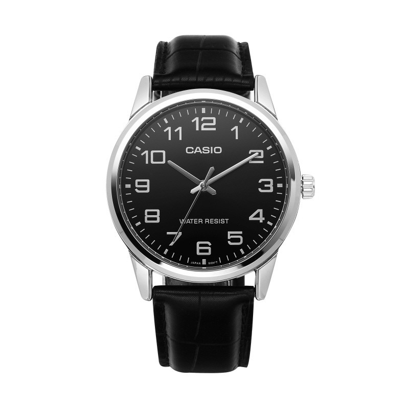 CASIO MTP-V001L-1BUDF Analog White Leather Strap Men Watch Original New