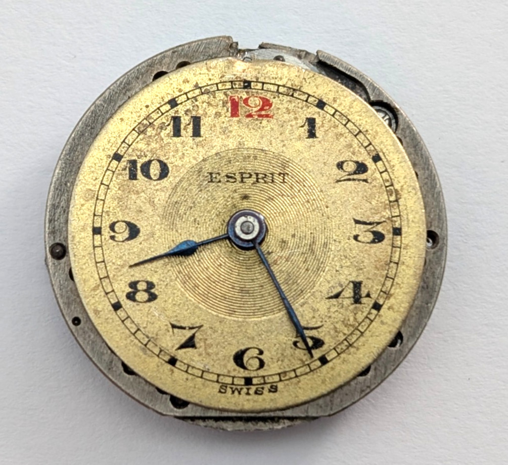 Vintage ESPRIT 7 Jewels Art Deco Ladies 24mm Watch Swiss Movement PARTS REPAIR