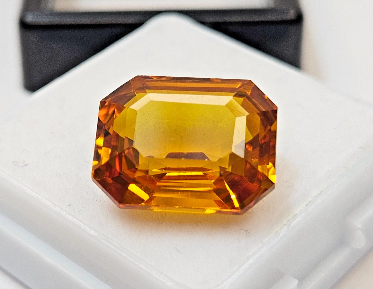 Padparadscha Sapphire Emerald Cut 10-11 Ct Natural Ring Size Gemstone FR-345