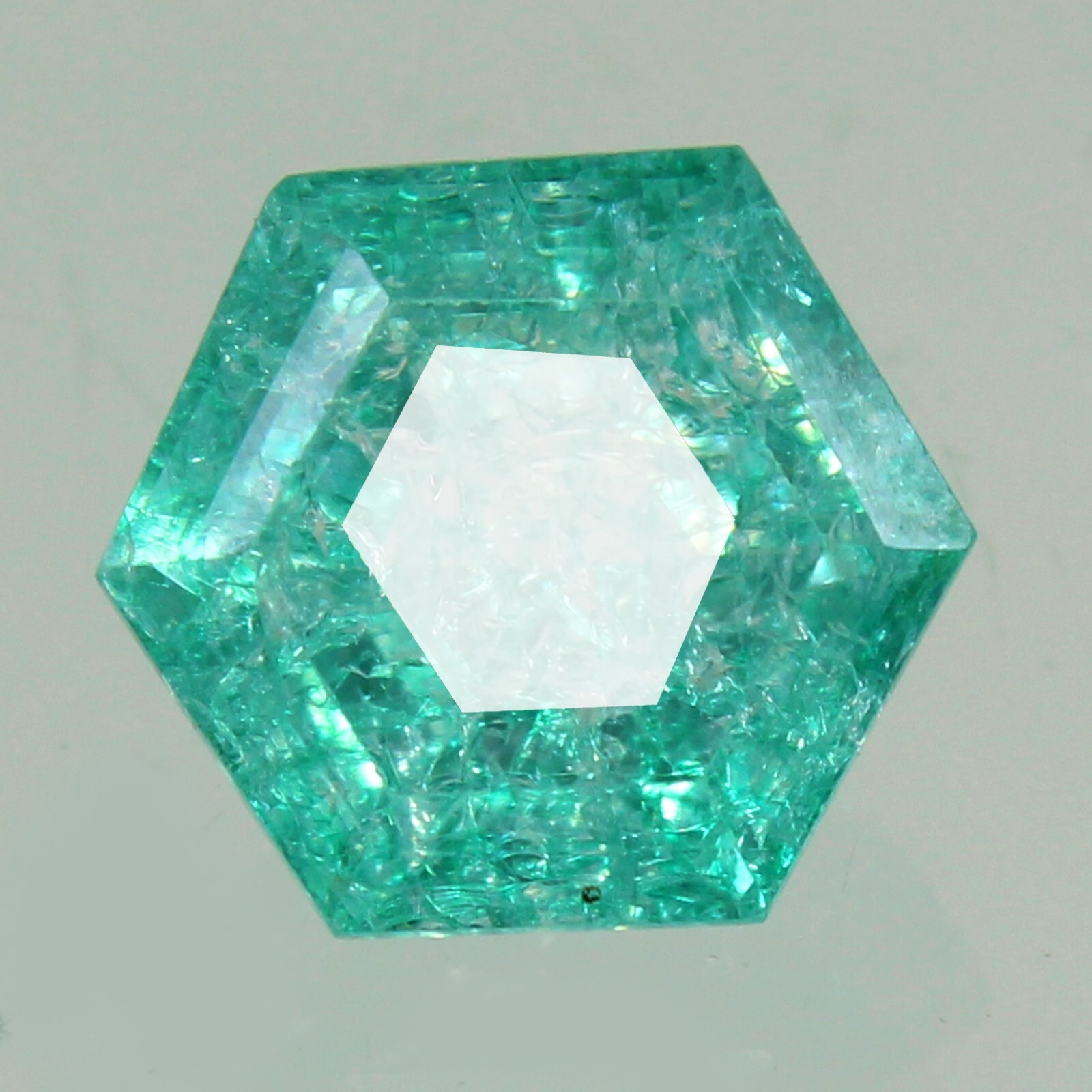 Natural 9.45 Ct Certified MUZO Colombian Green Emerald 11×11 MM Hexagon Gemstone