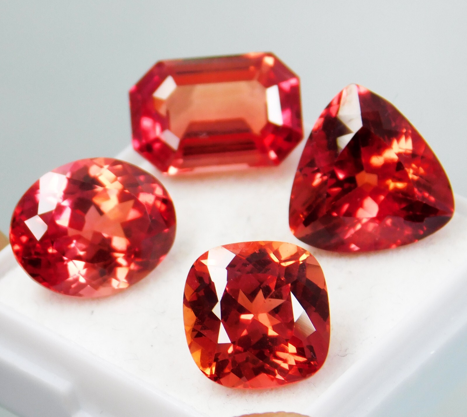 Natural Orange Pink Padparadscha Sapphire 31.50 Ct Certified Mixed Gemstone Lot