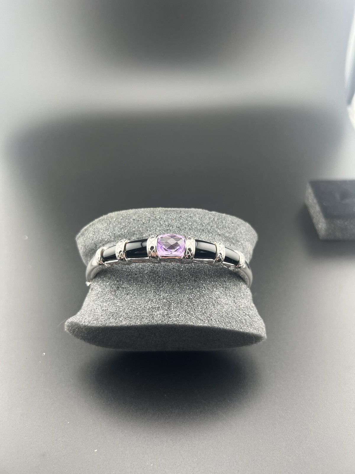 Vintage Victoria Wieck Sterling Silver 925 Purple Amethyst Stone Size 7 Bracelet
