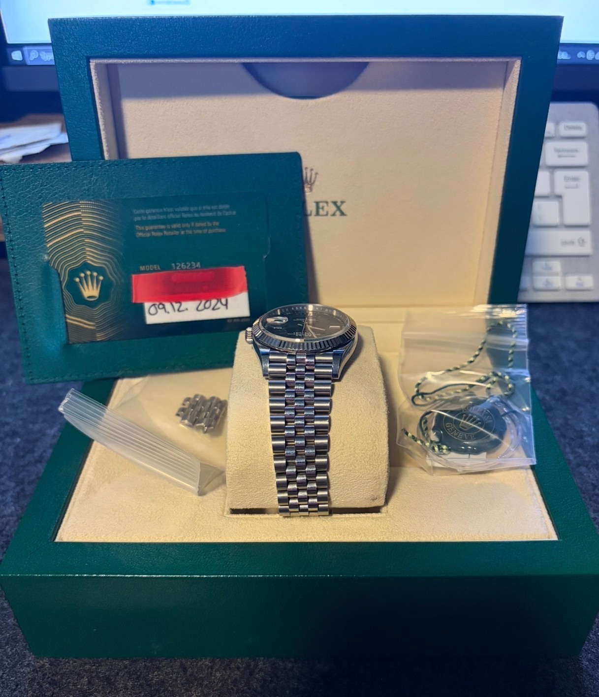 rolex datejust 36mm jubilee fluted wimbledon