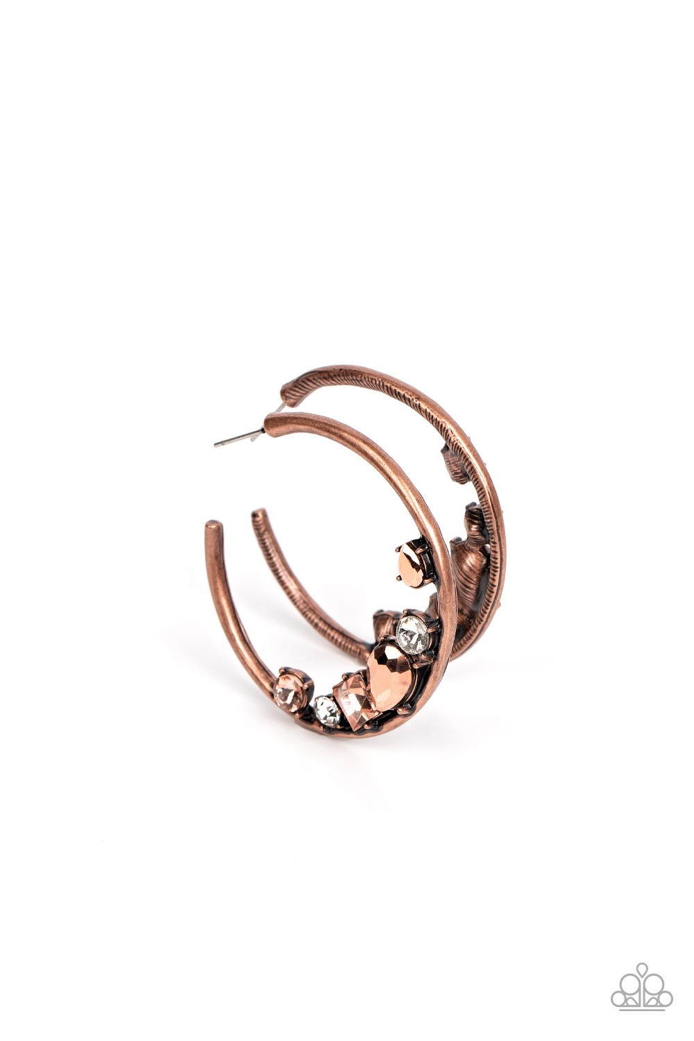 Paparazzi Attractive Allure – Copper- Hoop Earrings