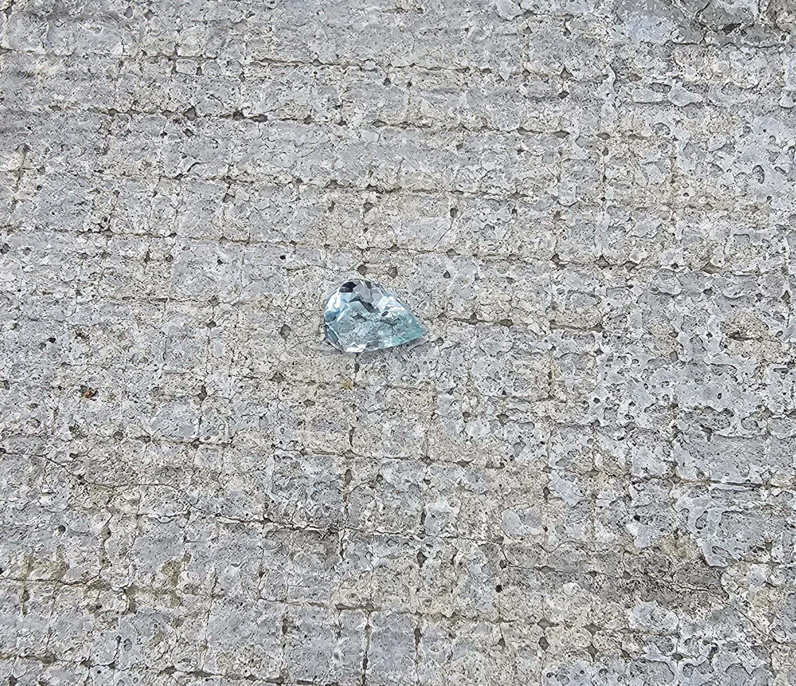 Aquamarine 8.9×6.9mm Pear Shape Loose Gemstone!