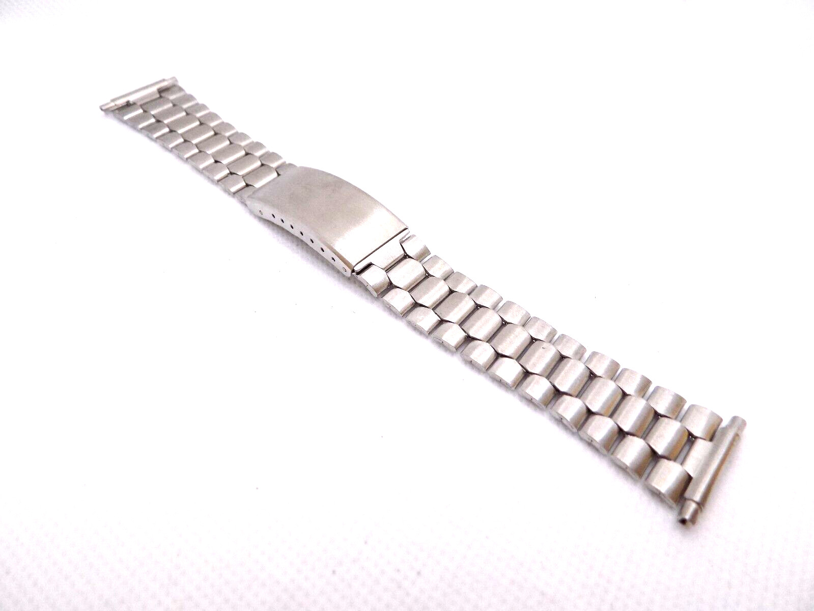 Vintage 1970s Space Age Coffin Link Watch Band Bracelet Adjustable 17~23 mm NOS