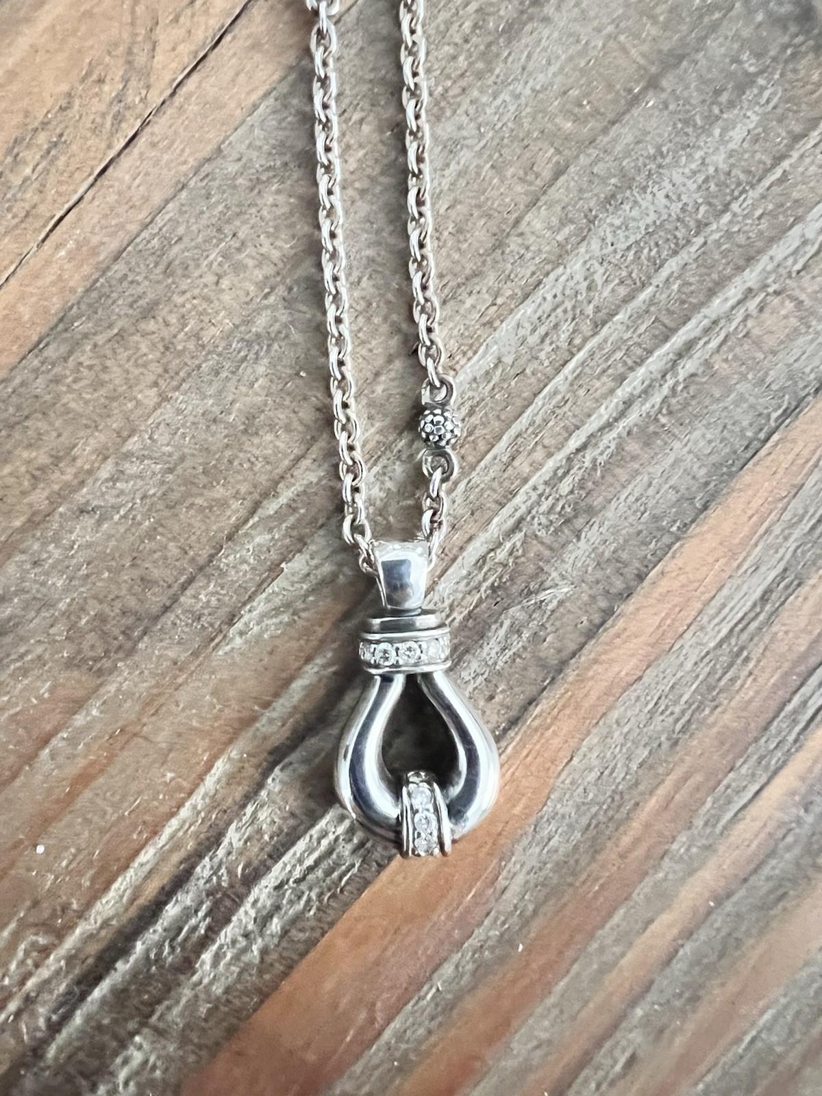 Lagos Sterling Silver Pendant Necklace with Diamonds