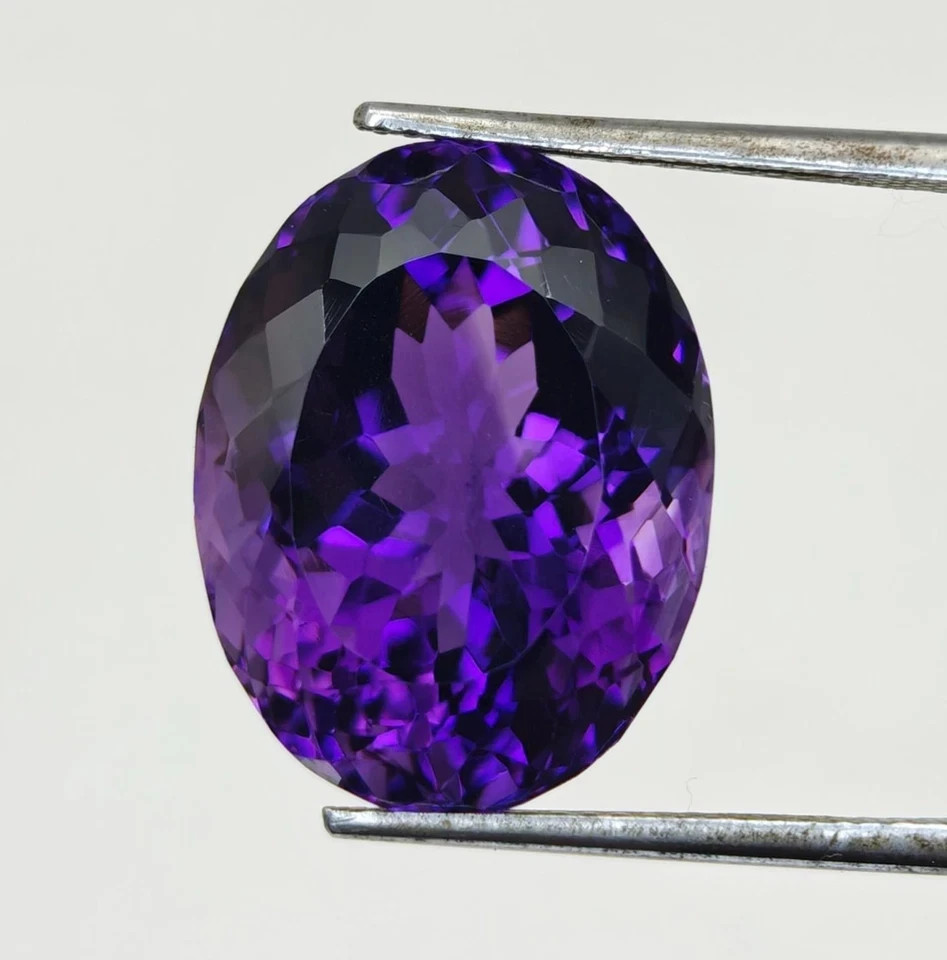 9.8 Ct Natural Unheated Purple-Blue Amethyst Oval Cut Certified Gemstone