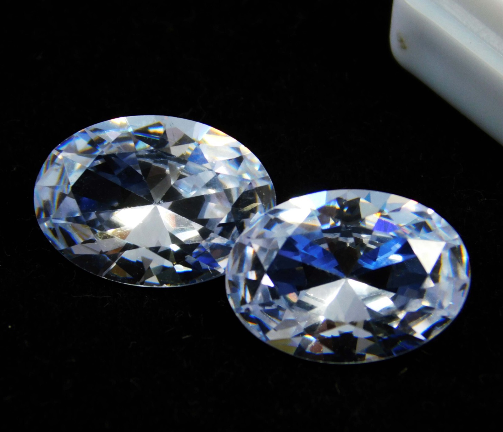 Certified 12.20 Ct Natural Cambodian White Zircon Oval Cut Pair Loose Gemstone
