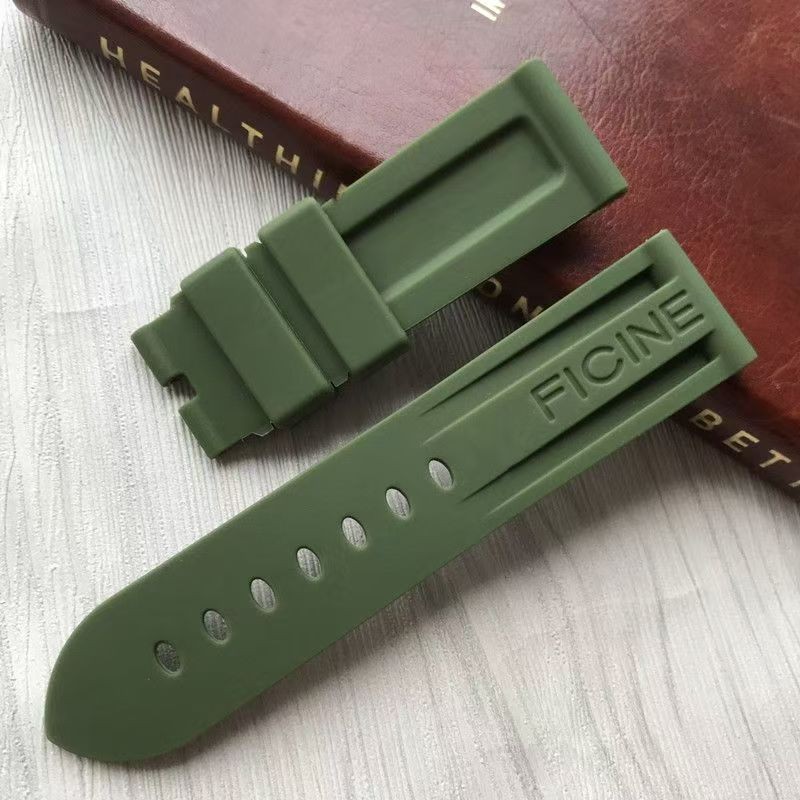 22mm 24mm FKM Fluoro Rubber Watch Band Watch Strap Fits Panerai PAM616/441/312
