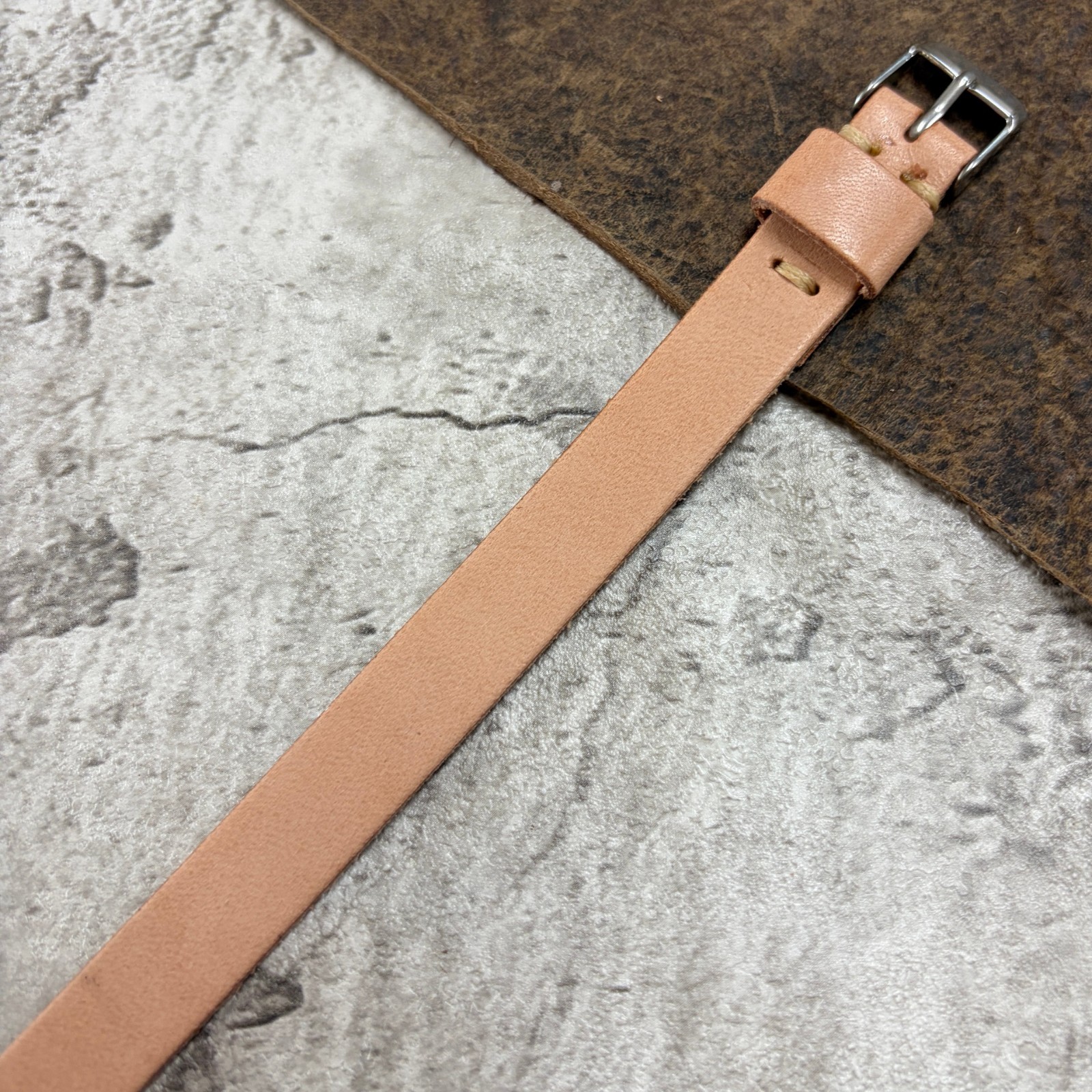 Size 12/14/16mm Handmade Vintage Leather Fixed Lug Watch Wrist Strap Band #138B