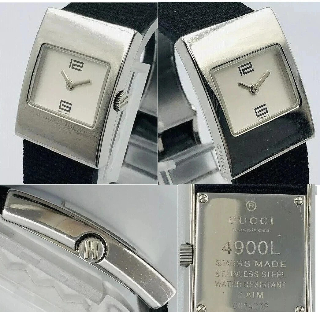 GUCCI Ladies Quartz Watch 4900L Swiss Made Stainless Steel All Original