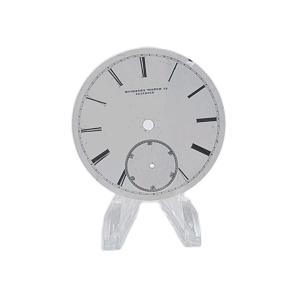 Rockford 45.4mm Illinois Sunk Enamel Pocket Watch Dial Only 1117