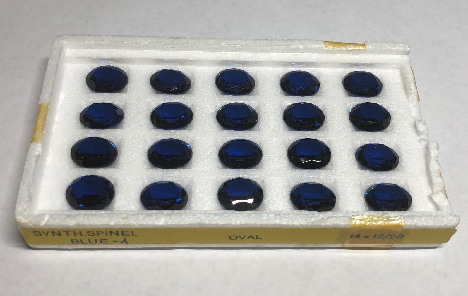 Synthetic Lab Created Spinel Blue Sapphire 14mm x 12mm Oval Loose Stone
