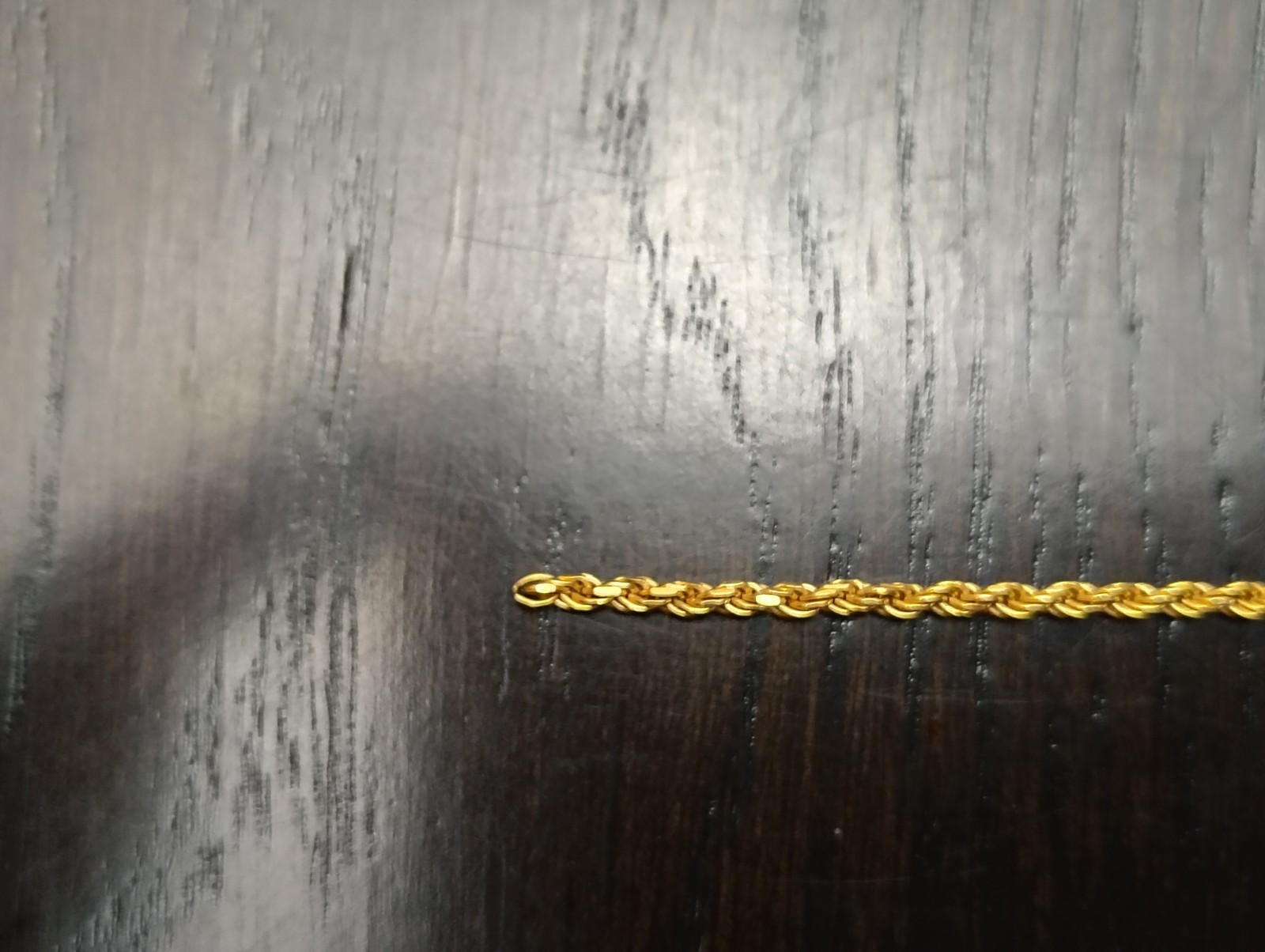 2MM 19 3/4″ 8 GRAMS OF 18K GOLD ROPE CHAIN REPAIRED