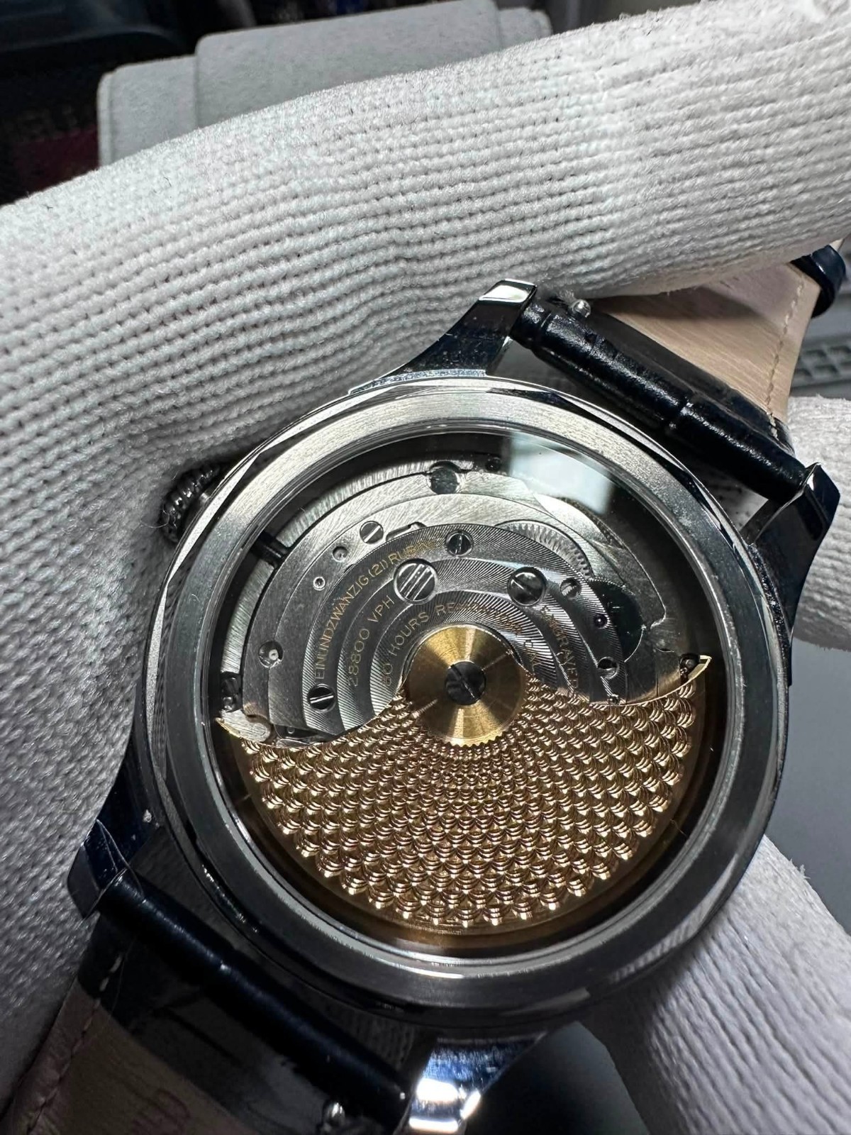 Borman Moonphase Automatic Moon Phase Gray Dial Black Leather Strap 50m 43mm