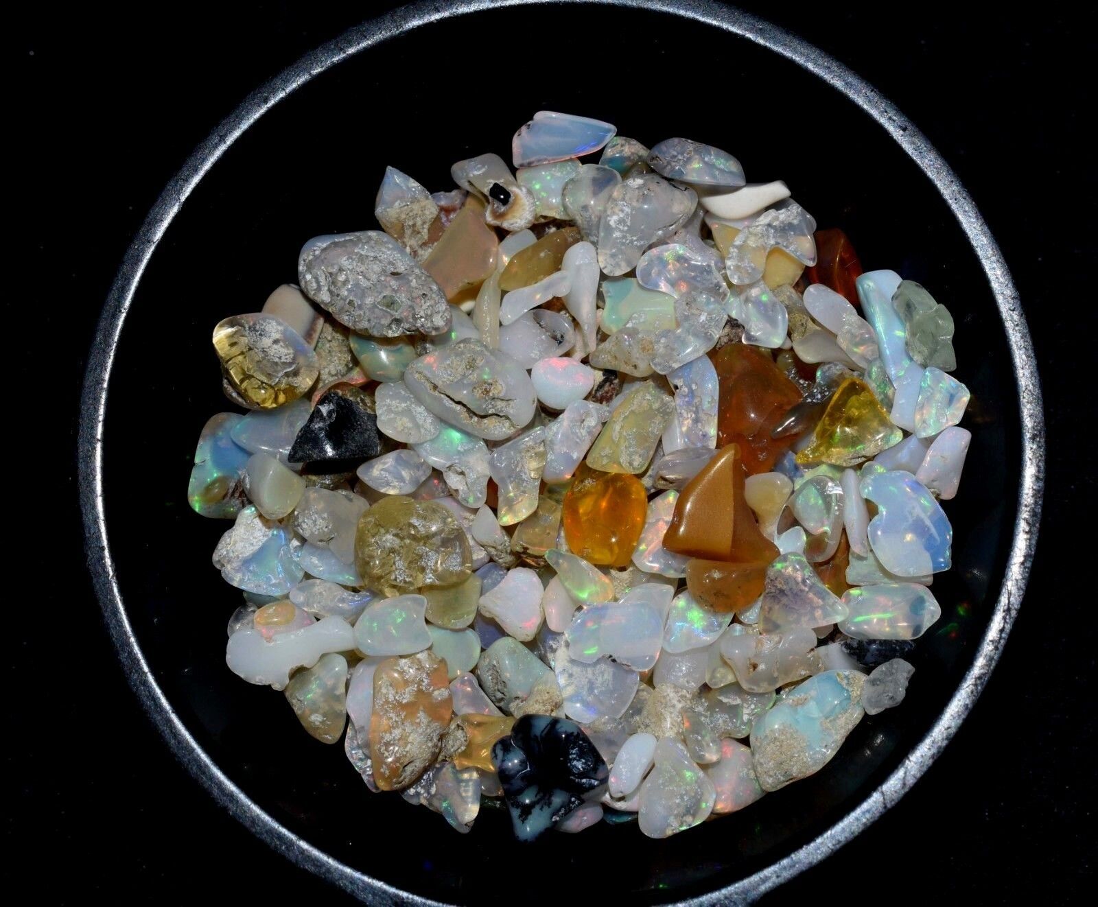 60.00 Cts Natural Ethiopian Fire Opal Play Of Color Most Collectible Tumbles