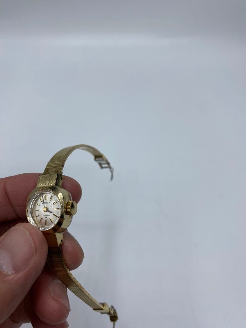 Excellent condition SEIKO 21 jewels gold analog manual winding watch 11-0340