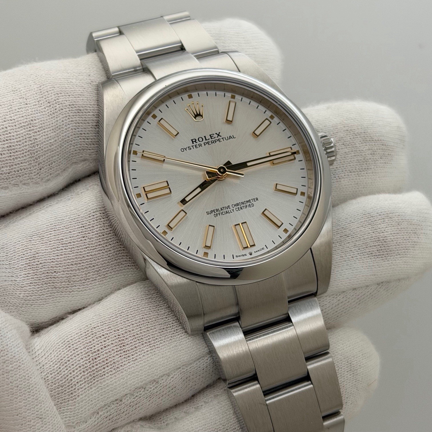 Rolex Oyster Perpetual 124300 41mm Silver Dial Stainless Steel Box Paper