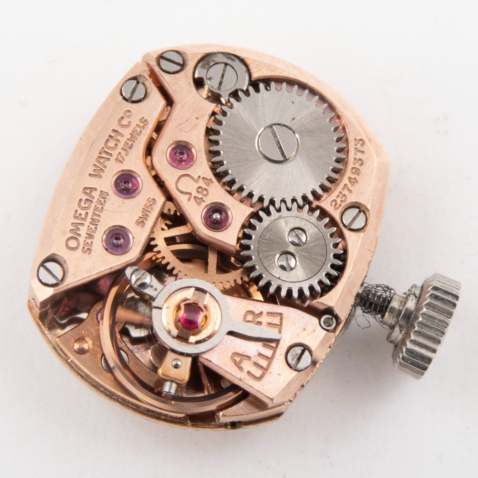 Vintage Omega Caliber 484 17-Jewel Wristwatch Movement, Runs