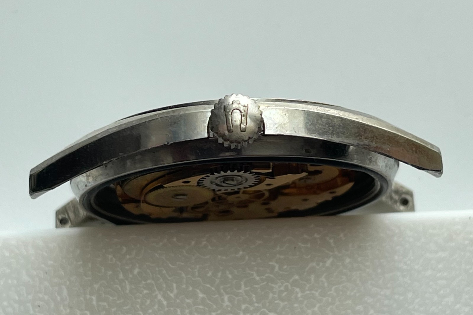 Vintage Bulova Dual Day Automatic Watch Movement N7 Parts Repair 35.6mm Case