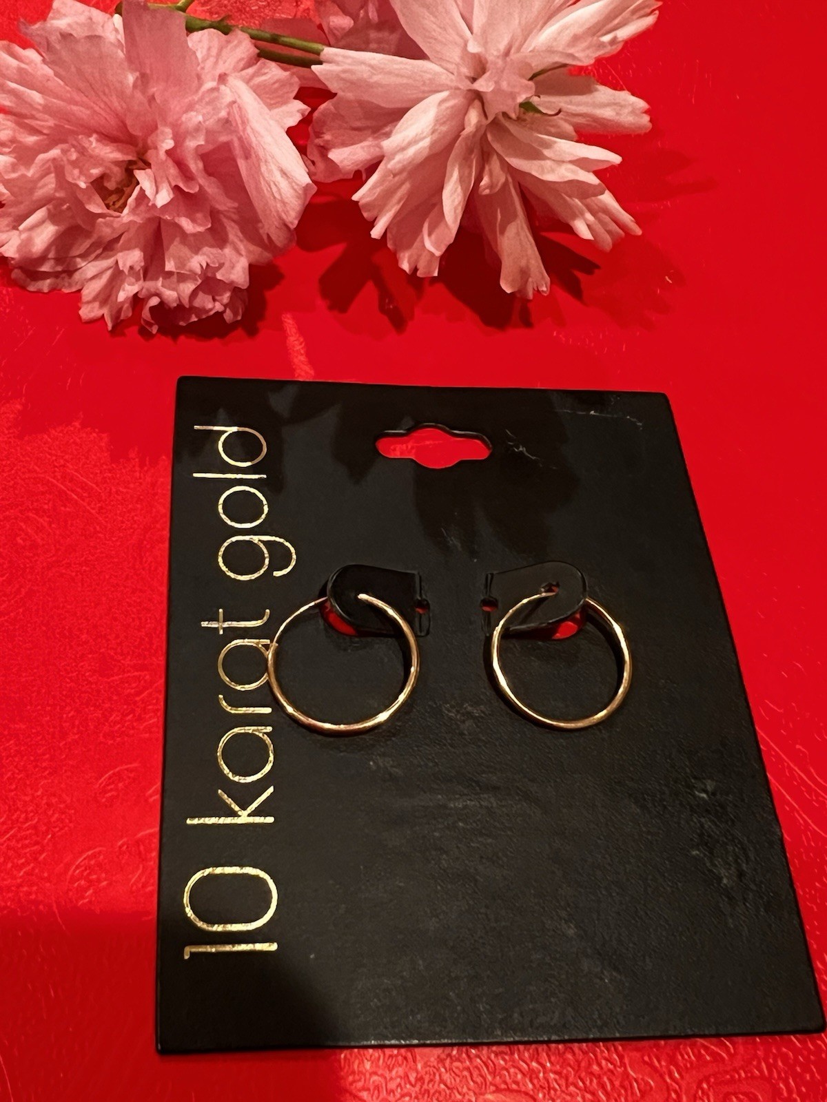 New 10k Yellow Gold Endless Hoop Earring (A2)