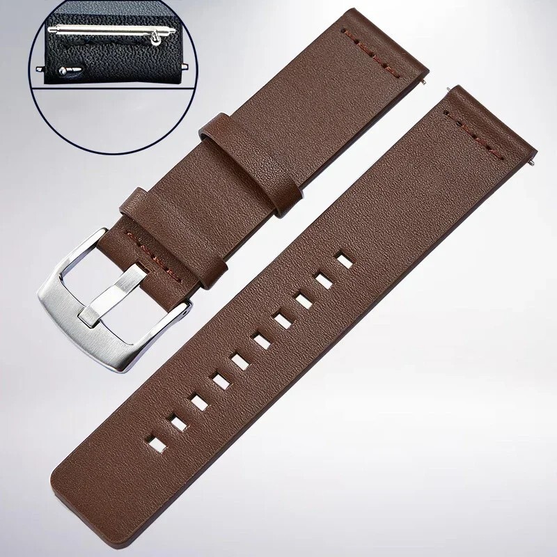 18mm 20mm 22mm 24mm Genuine Leather Wristband Watch Strap Band Bracelet UNIVERSL