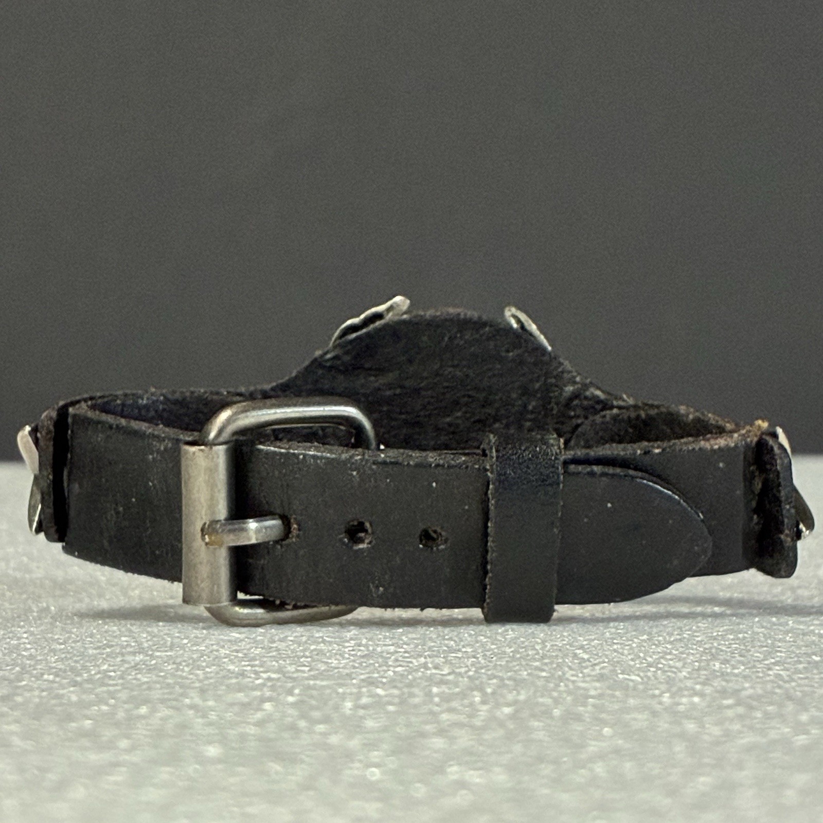 Genuine Leather Biker Bracelet LIVE TO RIDE RIDE TO LIVE 10”L Unisex Black Eagle