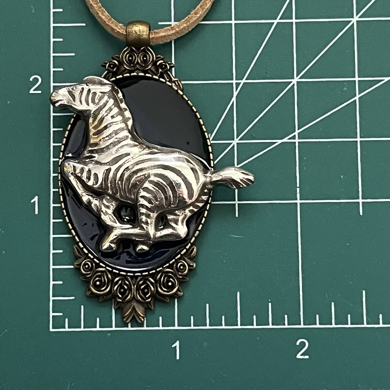 Artisan Zebra Two Tone Design Tan Faux Leather Cord
