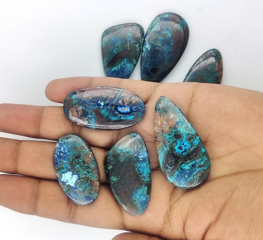 Natural Shattuckite Cabochon Gemstone For Making Jewelry Wholesale Lot 71415