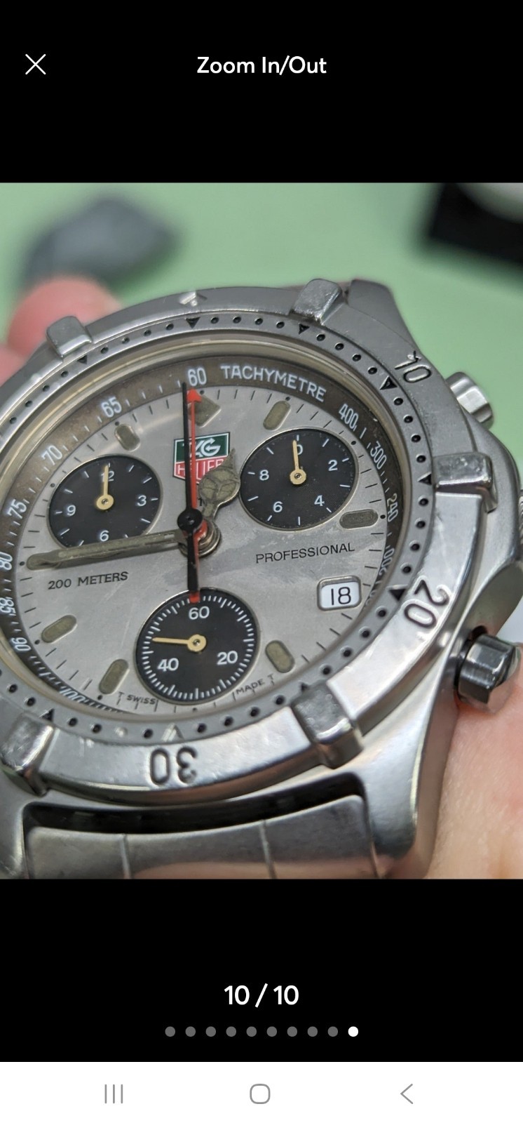 Vintage Tag Heuer Professional CE1111 Chronograph Quartz Men’s Watch JAPAN