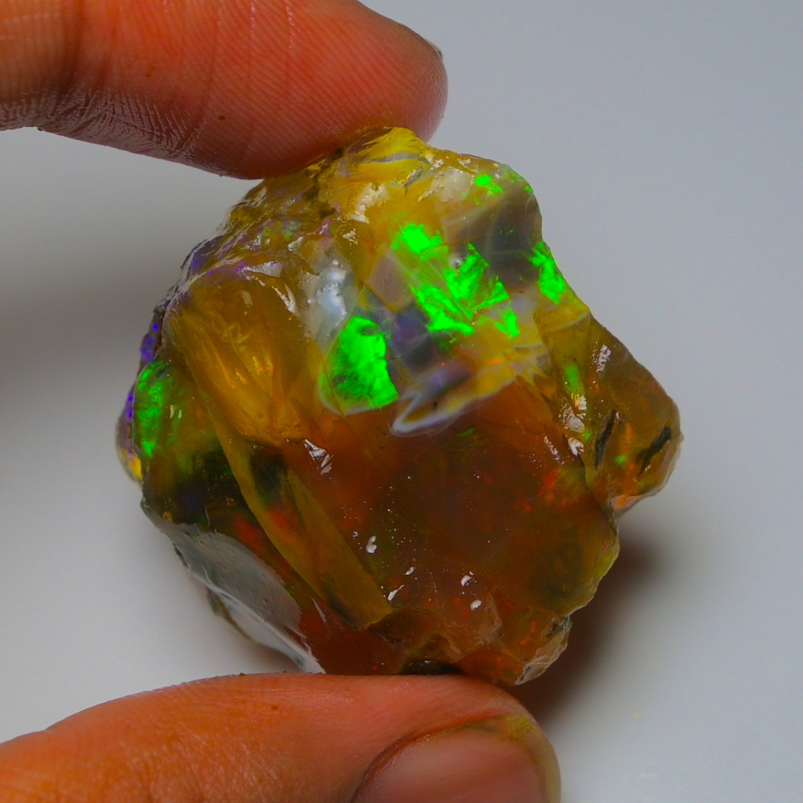 Stunning Ethiopian Opal Rough 99.20 Cts, Large Oil Opal Specimen Natural Opal