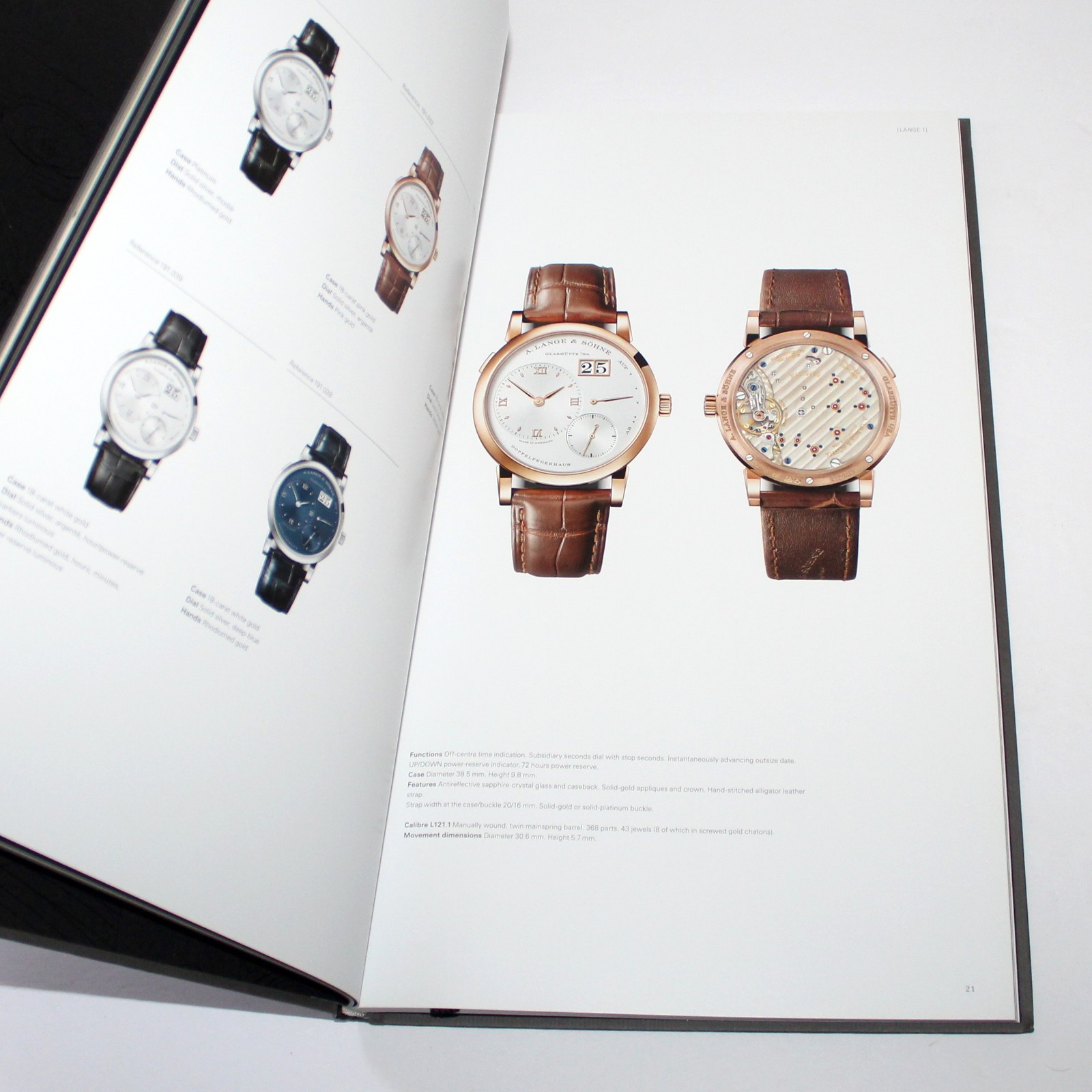 A Lange & Sohne Collection Book 2018 watches catalog paperwork