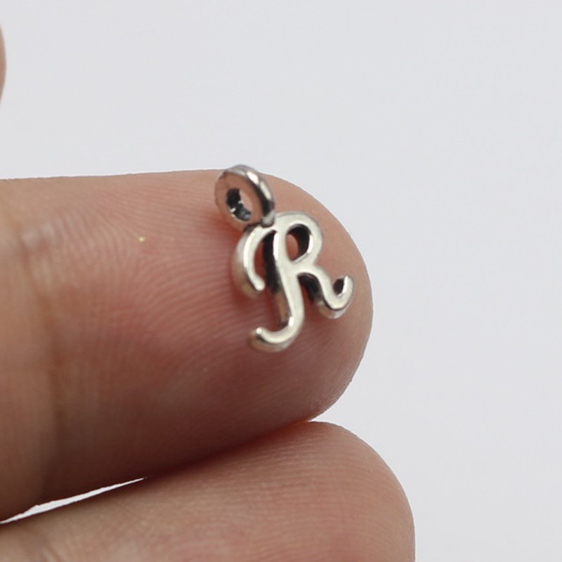26/52pcs A-Z Mini Alphabet Charms – 10mm Silver Gold Alloy Letter Pendants DIY