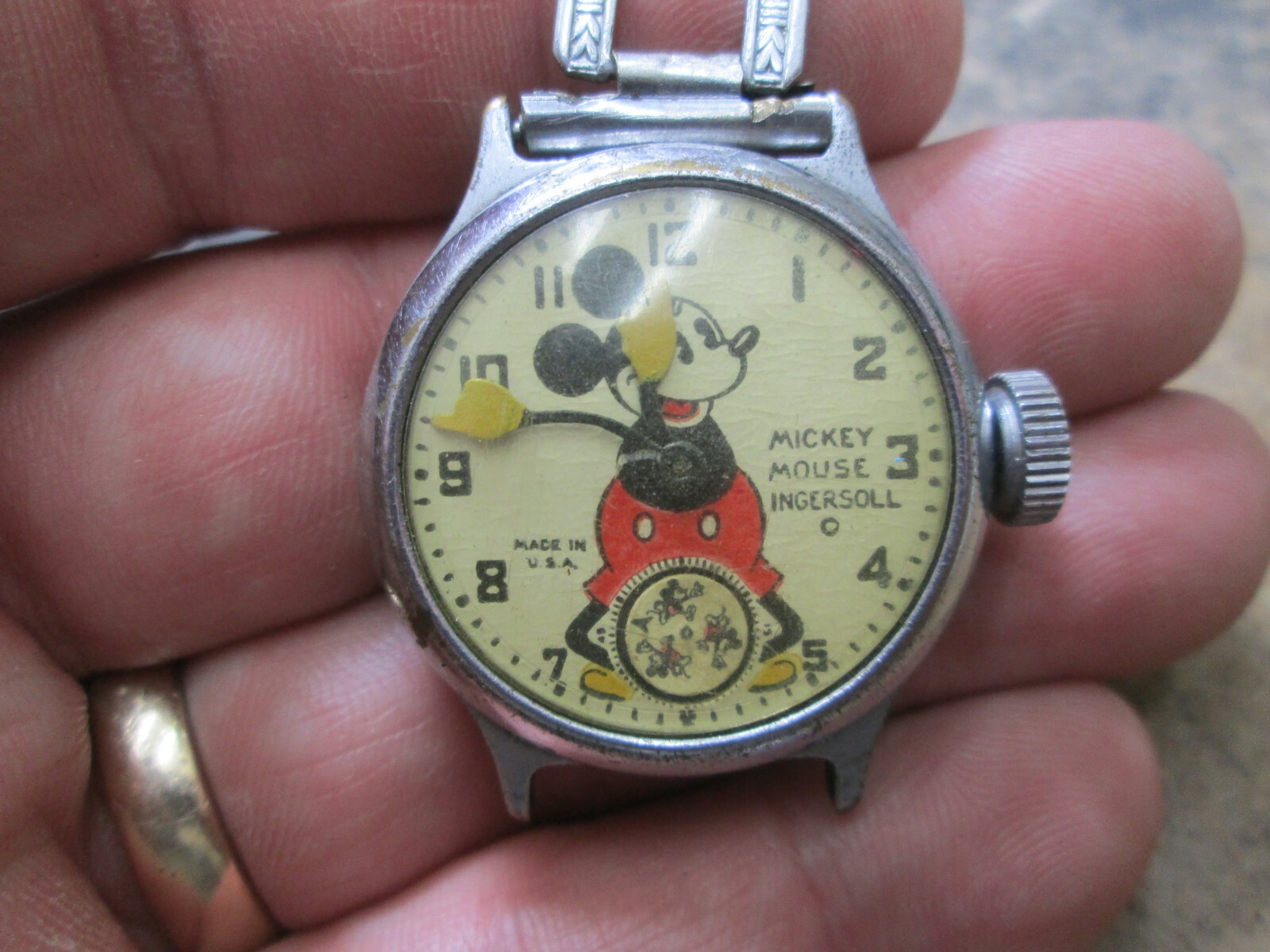 Vintage 1930’s Mickey Mouse Ingersoll NONRunning Watch