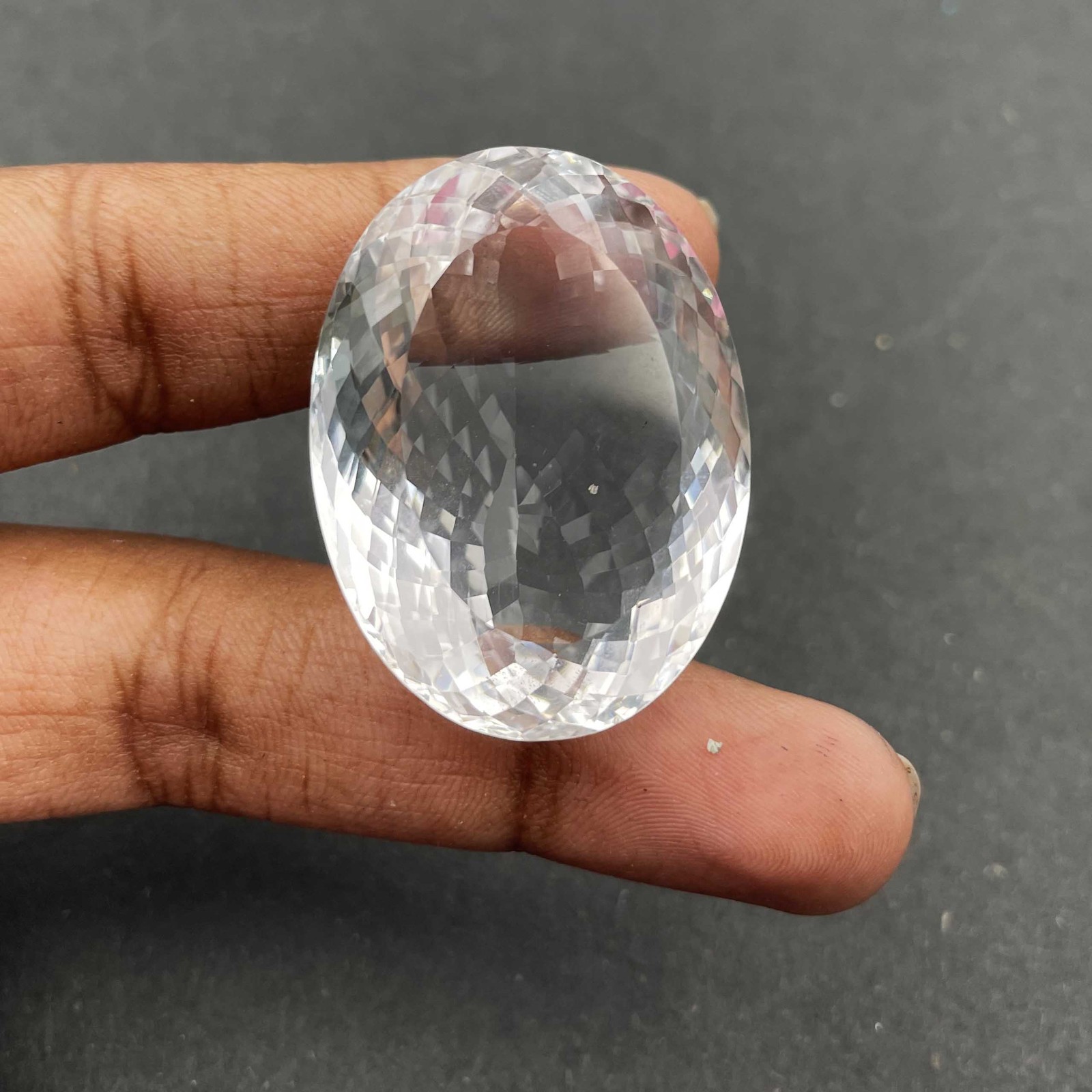 Natural Crystal Quartz Oval Cut Flawless Gemstone 25*37 MM 109 CT