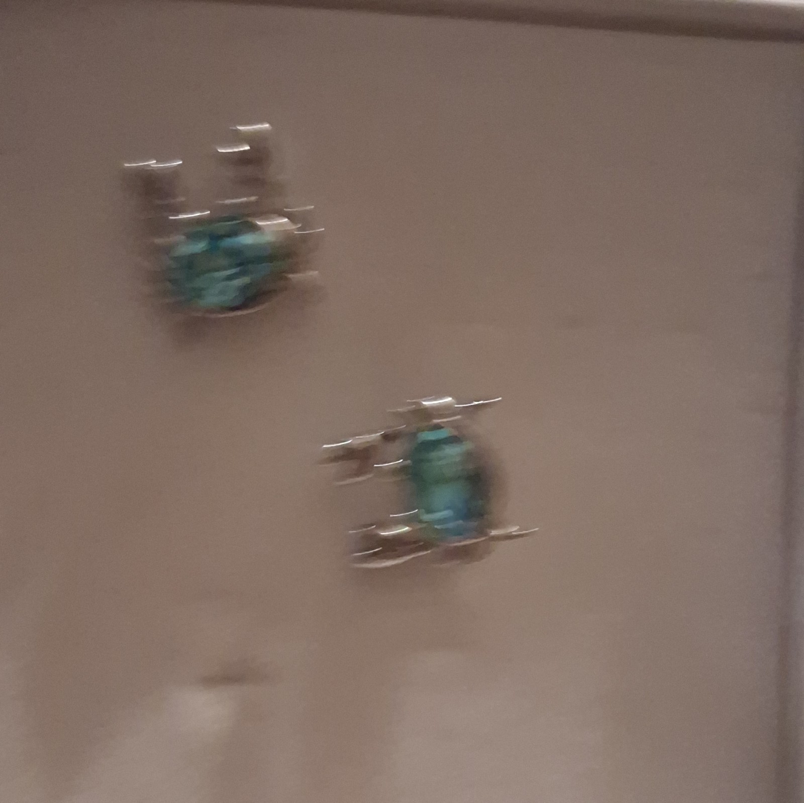 AOBOCO Oval Blue Crystal Stud Earrings Silver Tone Prong Set Butterfly Back