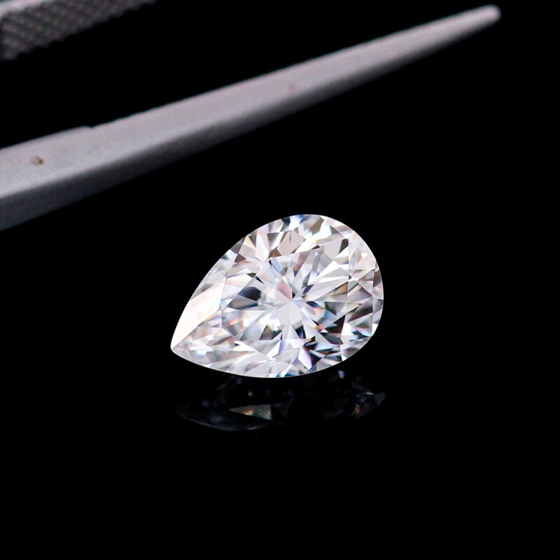 0.1-10ct Pear Cut Loose Moissanite Stone D Color VVS1 Excellent Cut Pass Tester