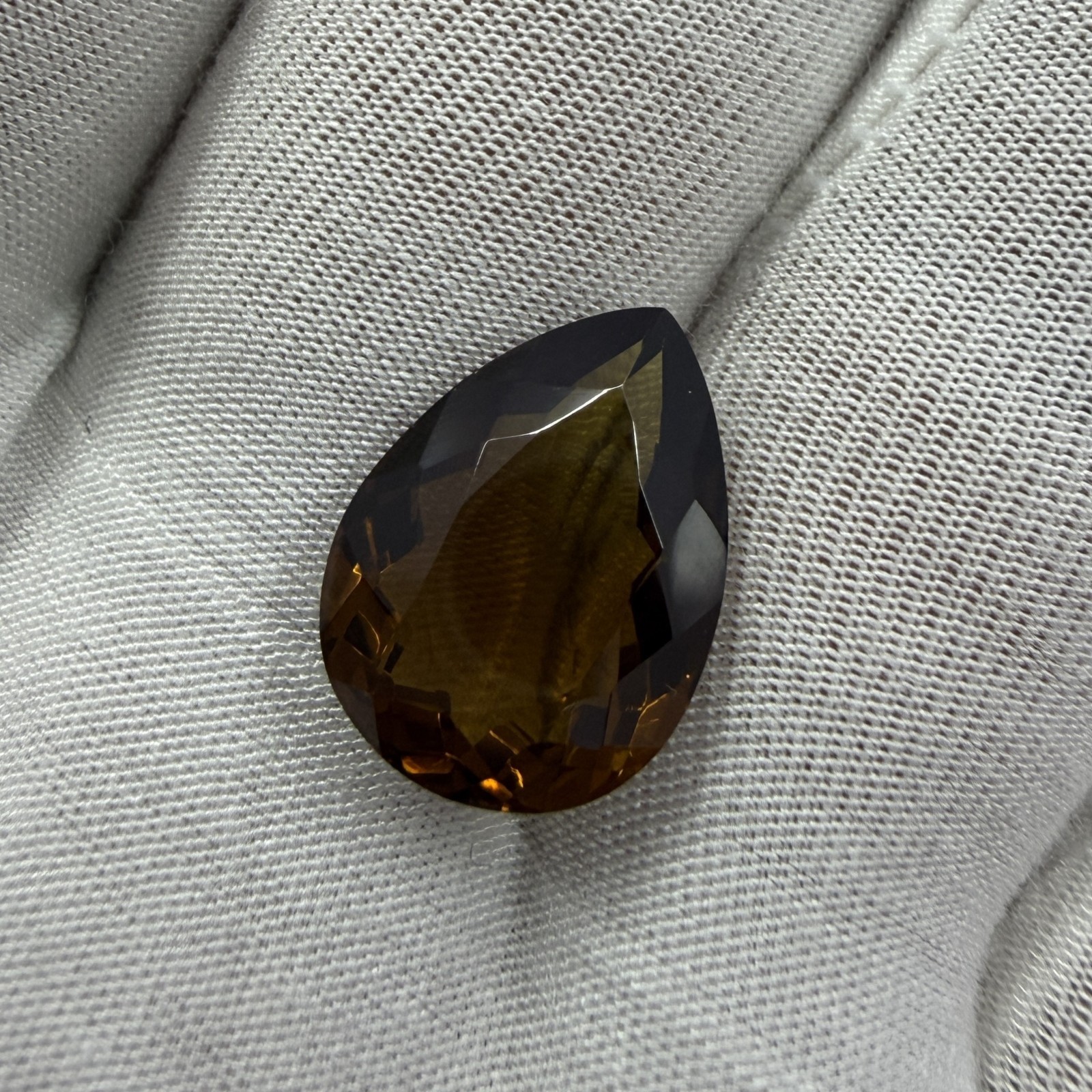 Certified 100% Natural Honey Quartz, Pear Cut Loose Semi-Precious Gemstone