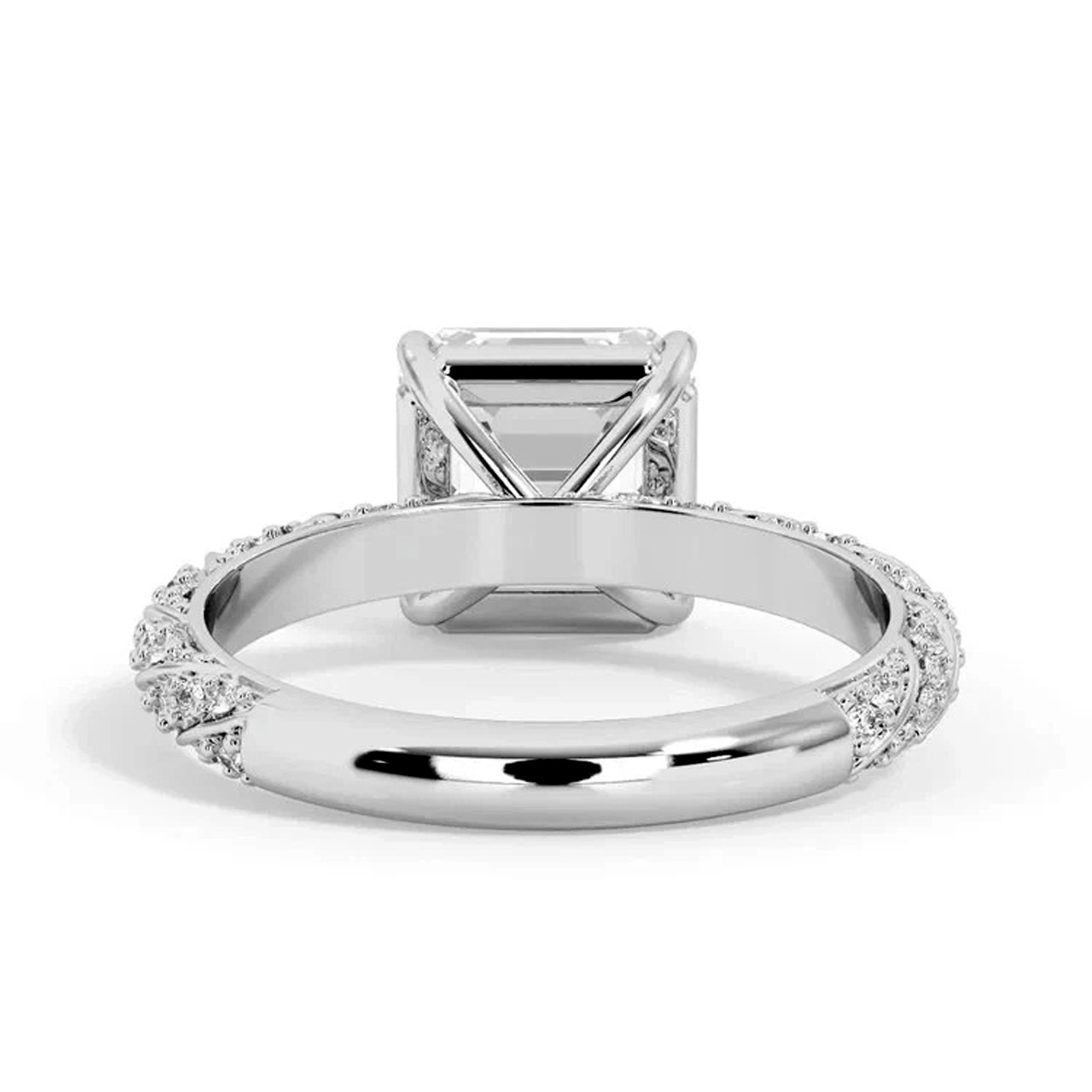 6.50 Cts. Octagon Shape White Diamond Ring In 925 Sterling silver – Tariff Free