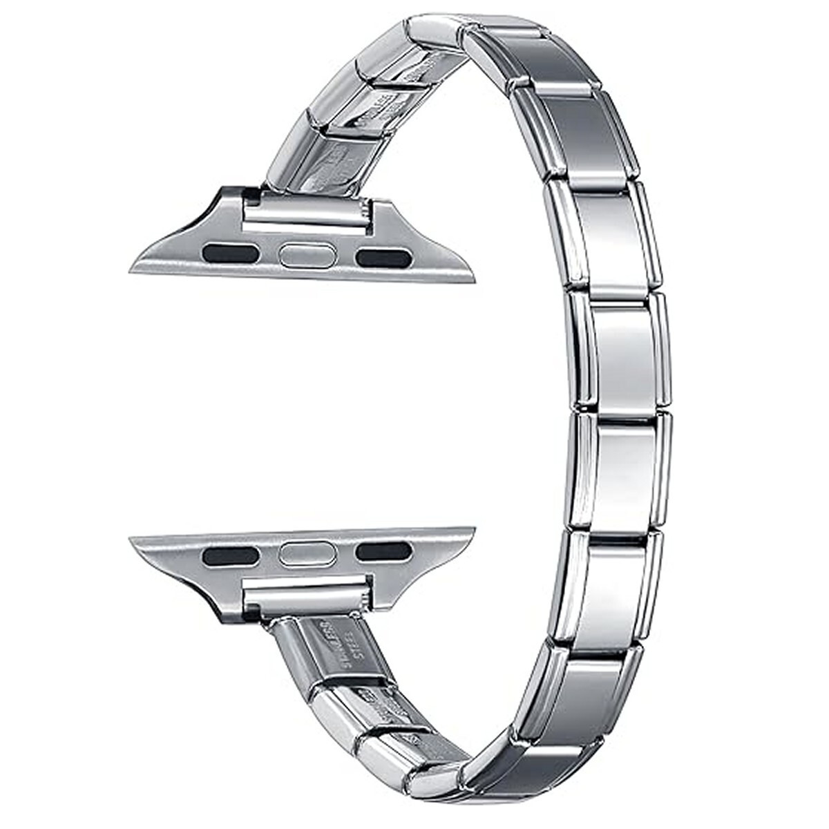 9mm Stainless Steel Italian Charm Bracelet Single Band Apple Wat Compatible
