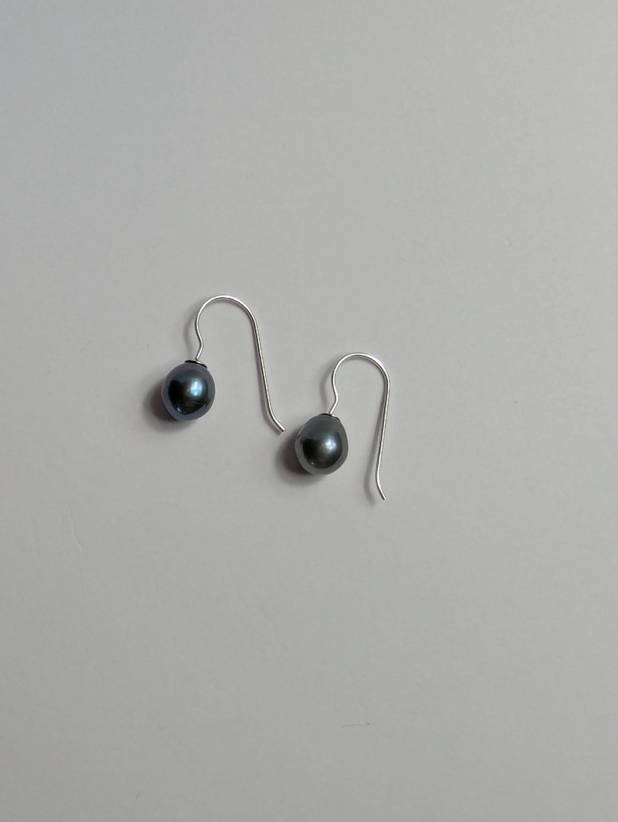 Honora 14K White Gold 0.25MM Peacock Pearl Hook Earrings