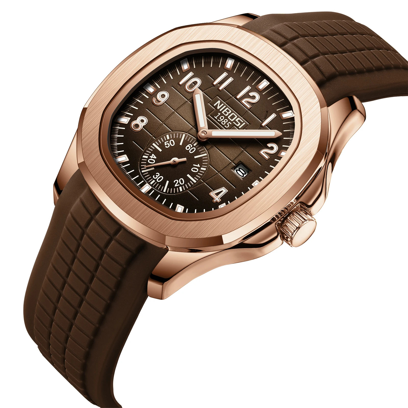 AQUANAUT Mens Luxury Quartz Watch Waterproof Luminous Auto Date Stainless Steel